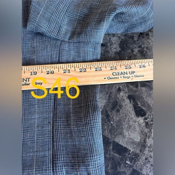 J Crew Men's Slim Fit Thompson Plaid Linen Blazer Front Pockets Gray Black - Picture 12 of 16